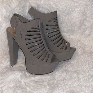 Grey wedge with Velcro strap